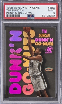 1998-99 Skybox E-X "DunkN Go-Nuts" #4DG Tim Duncan - PSA MINT 9